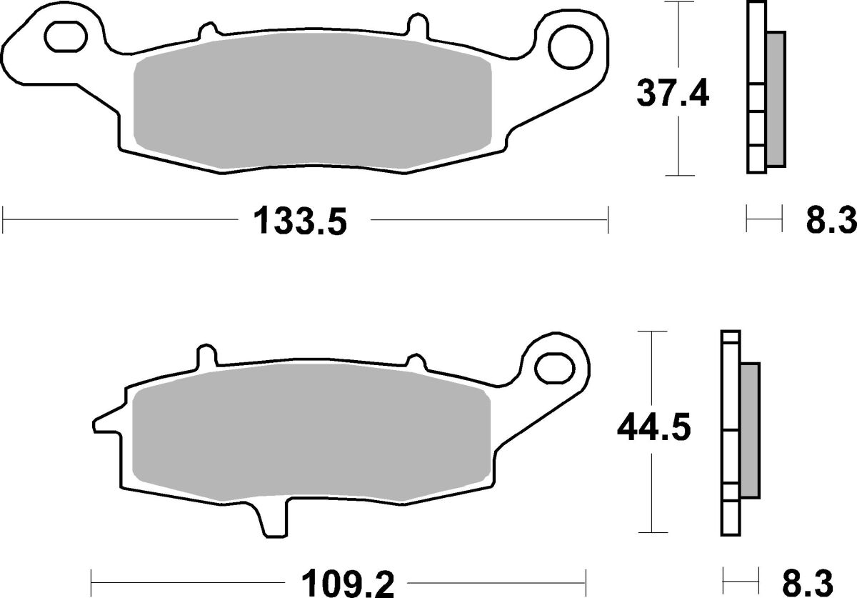 SBS BRAKE PAD CERAMIC STREET 704HF
