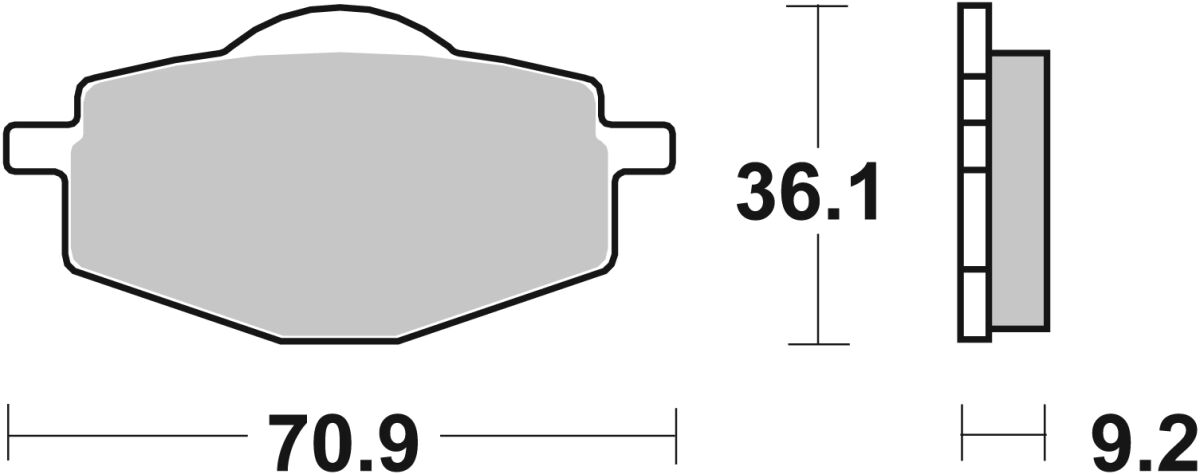 SBS BRAKE PAD CERAMIC STREET 107HF