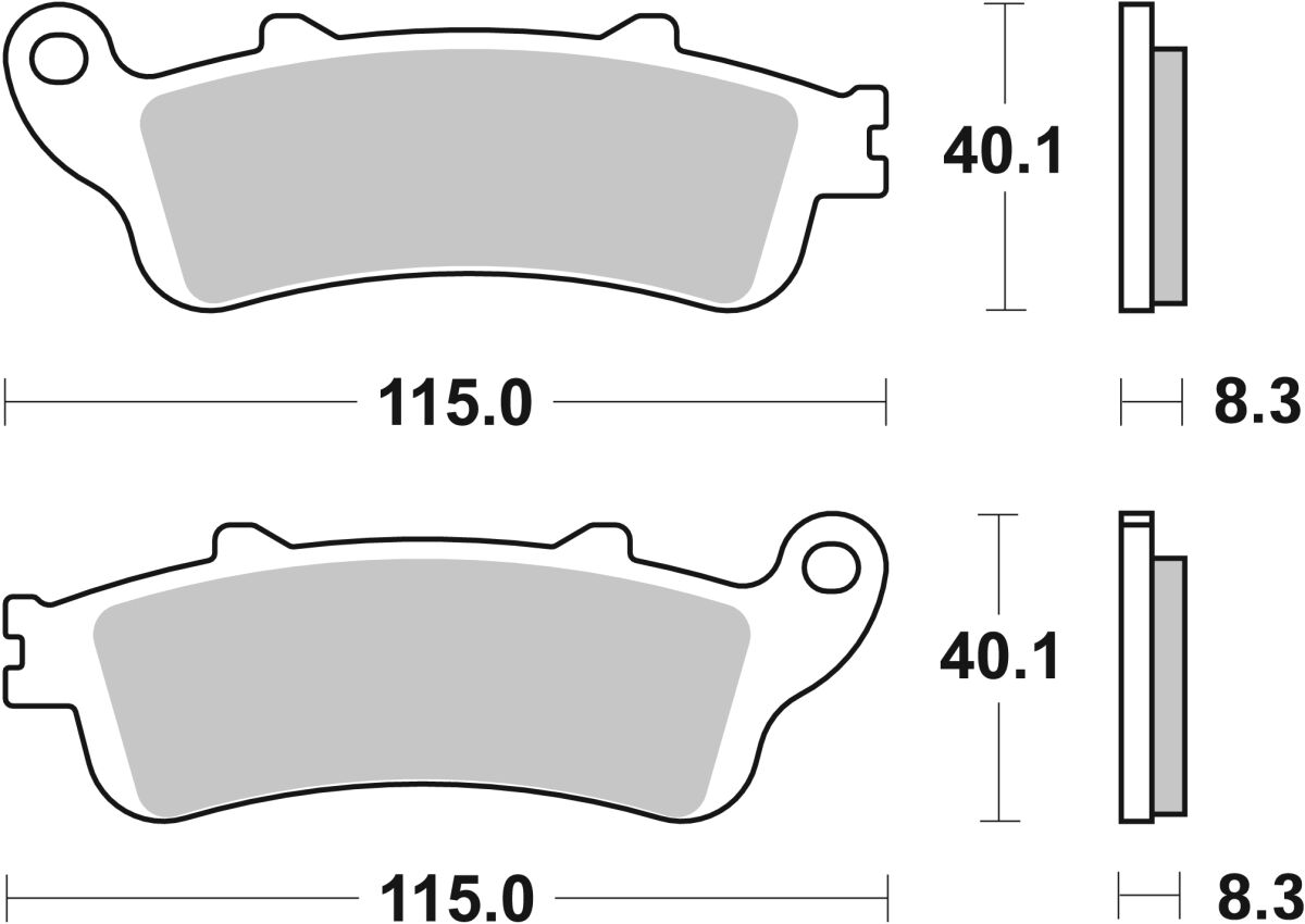 SBS BRAKE PAD CERAMIC STREET 736HF