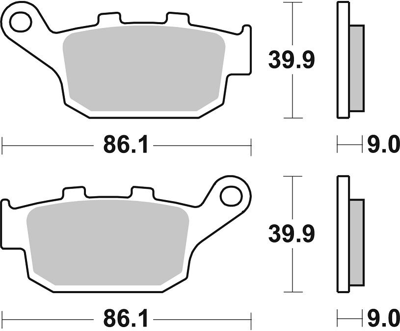 SBS BRAKE PAD CERAMIC STREET 881HF