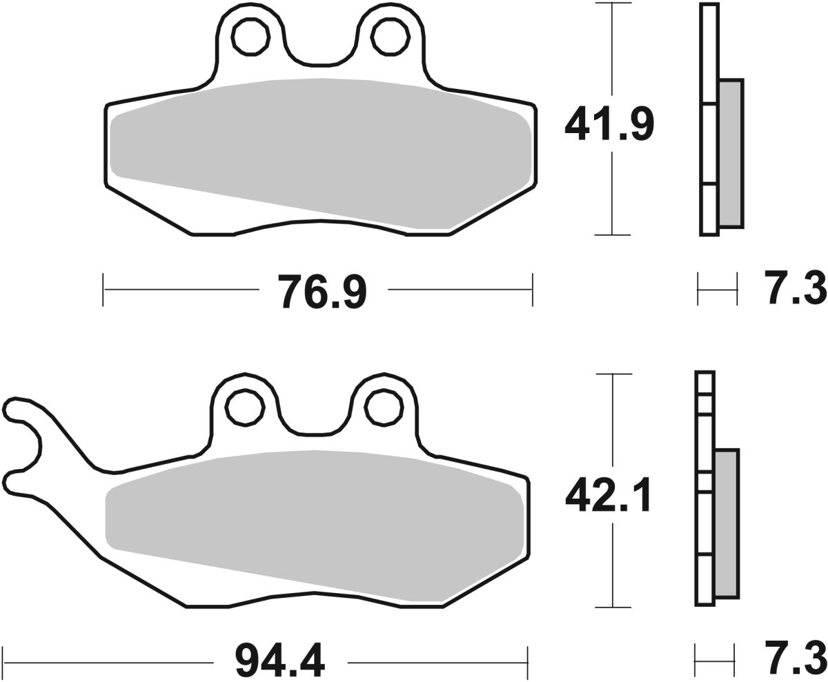 SBS BRAKE PAD CERAMIC STREET 120HF