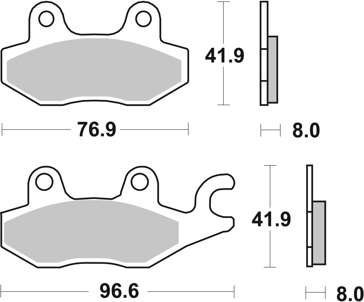 SBS BRAKE PAD CERAMIC STREET 134HF