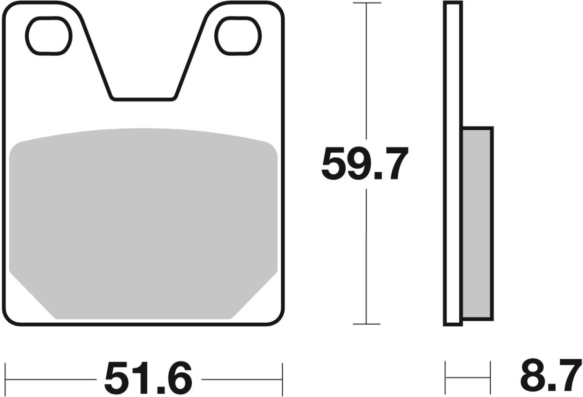 SBS BRAKE PAD CERAMIC STREET 733HF