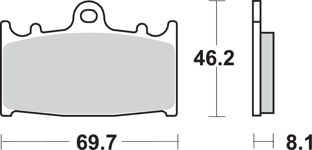 SBS BRAKE PAD CARBON RACE 631DC