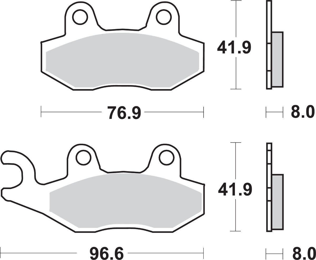 SBS BRAKE PAD SINT/CAR OFF 611SI