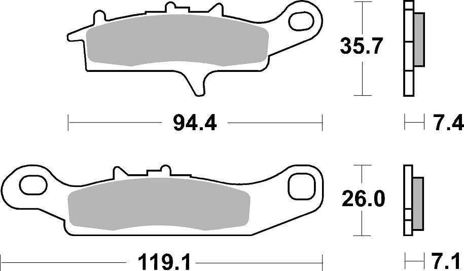 SBS Brake Pad Sinter Carbon Offroad 801SI