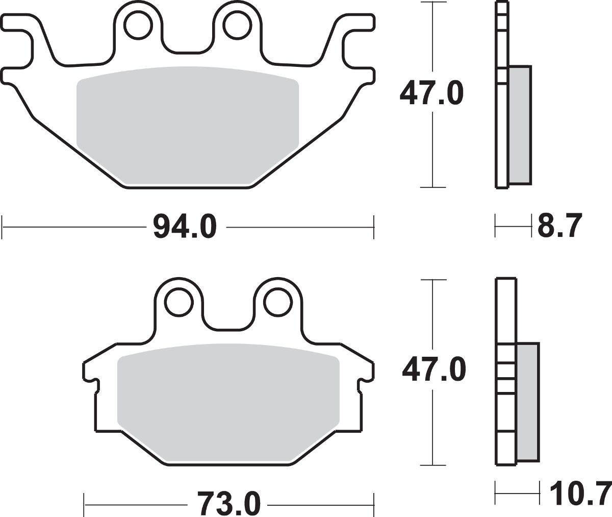 SBS BRAKE PAD SINT/CAR OFF 810SI