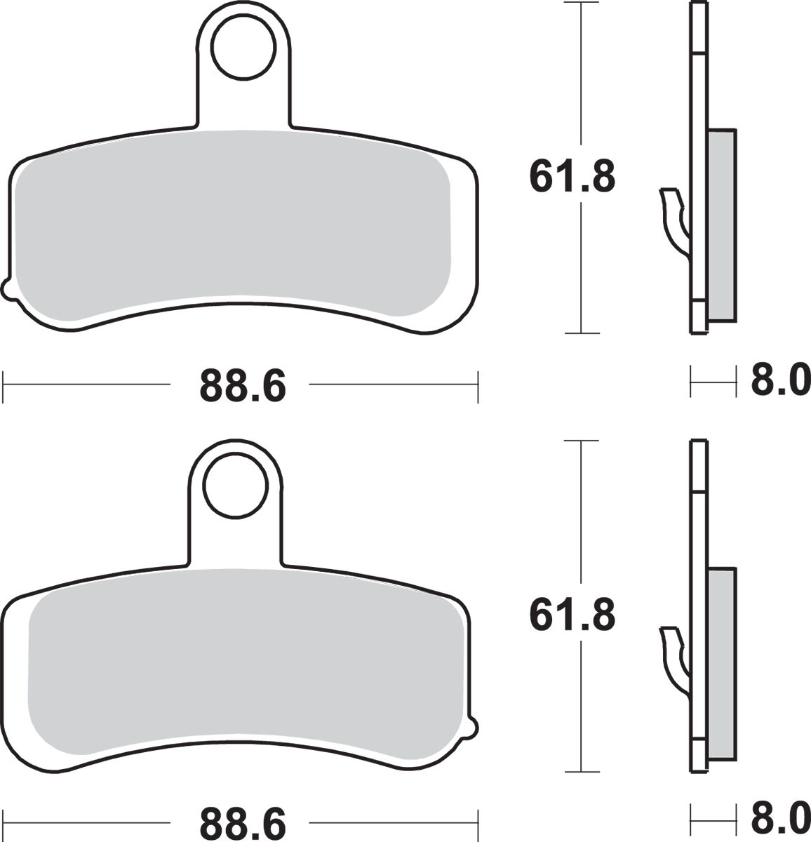 SBS BRAKE PAD SBS H/D 853HS 853H.HS