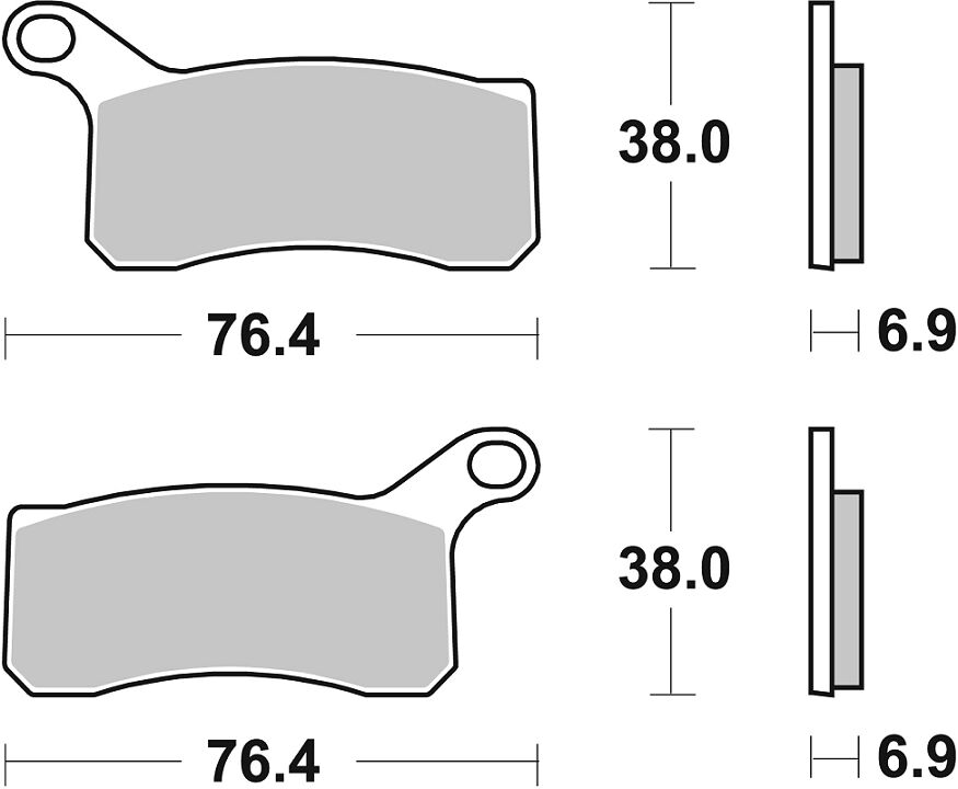 SBS Brake Pad Sinter Carbon Offroad 866SI