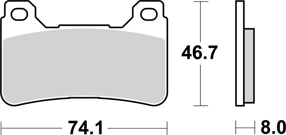 SBS Brake Pads Dual Sinter Road Racing Dynamic Racing Concept Hi-Tech 809DS-1