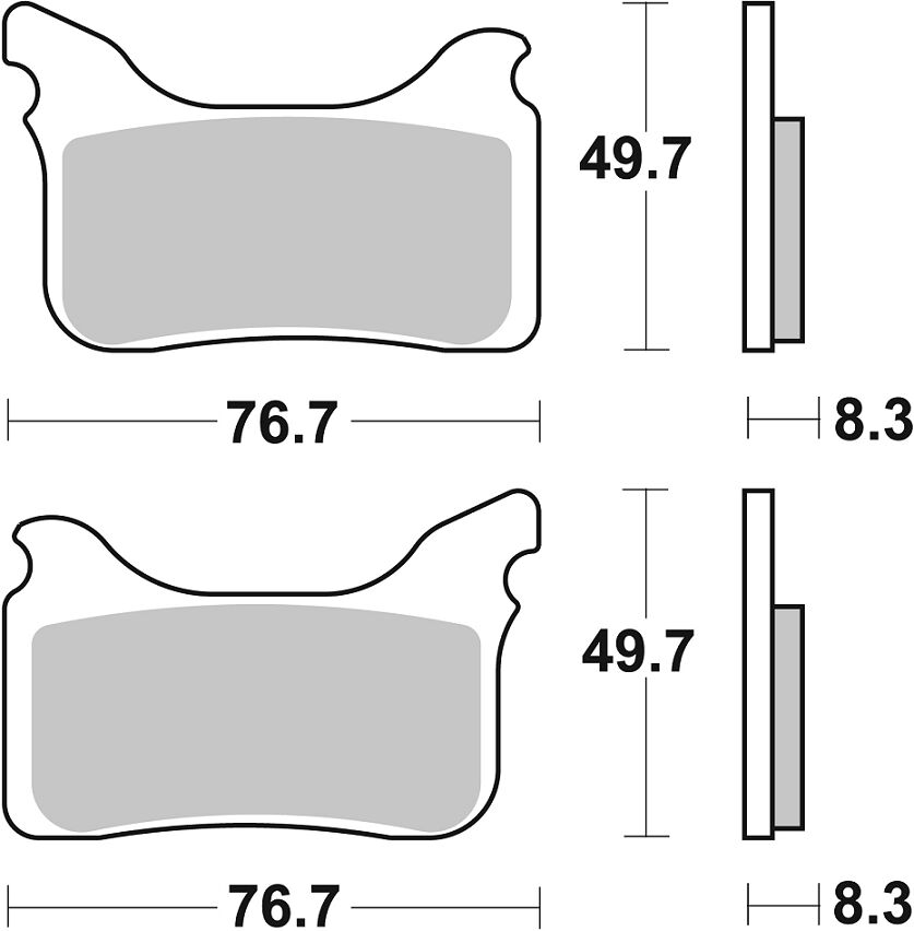 SBS Brake Pads Sinter Racing Hi-Tech 842RST