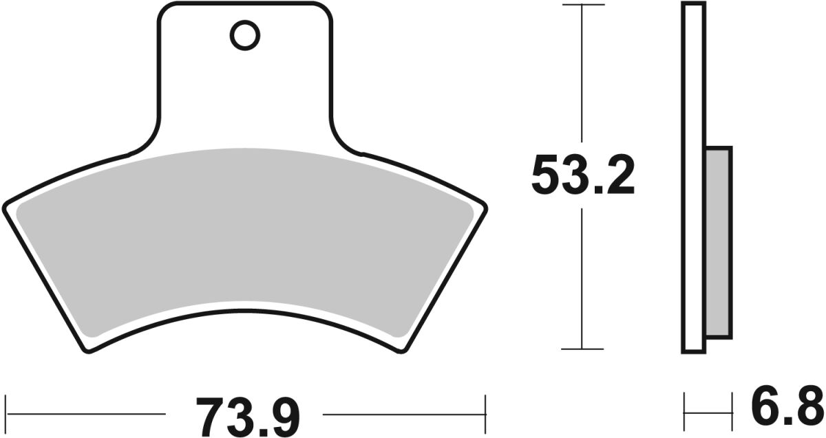 SBS Brake Pads Sinter Carbon ATV Hi-Tech 755ATS