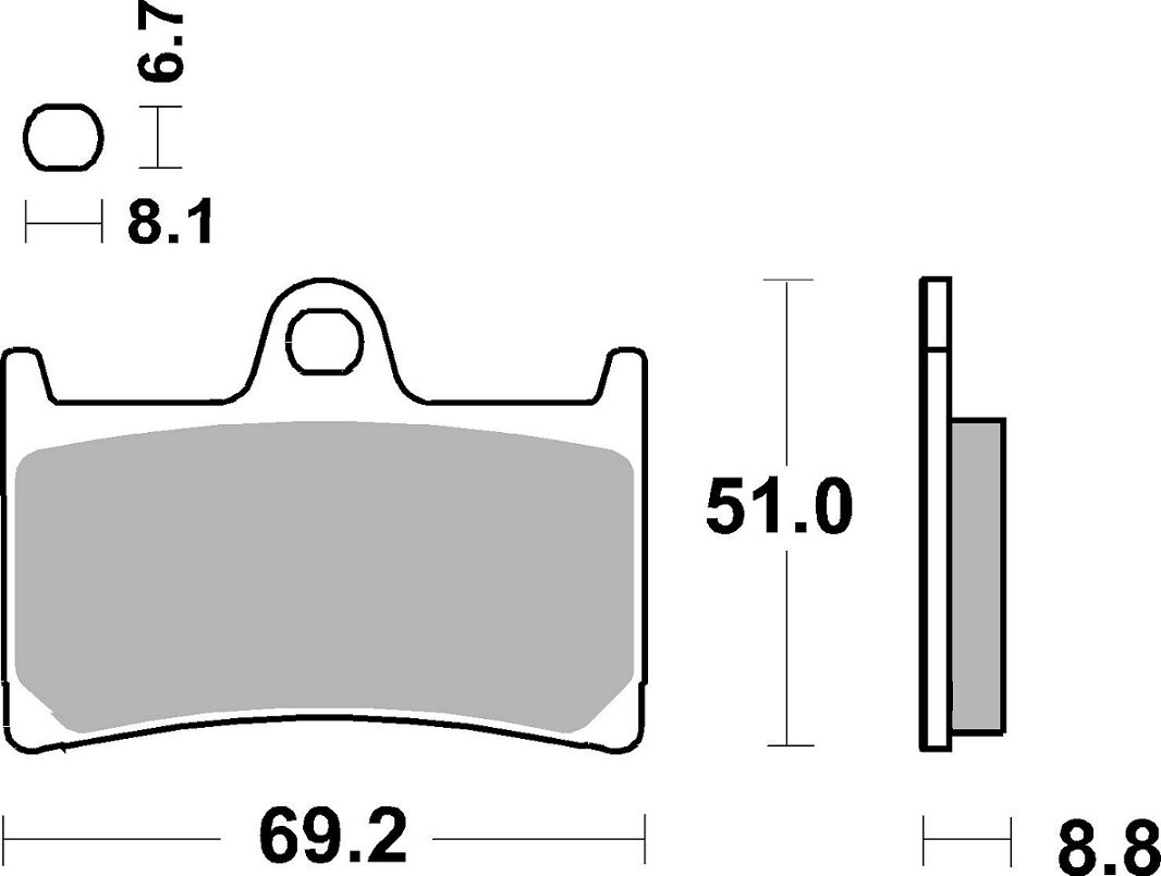 SBS BRAKE PAD DUAL SINTER DYNAMIC RACING CONCEPT, WITH AGGRESSIVE BITE 634DS-1