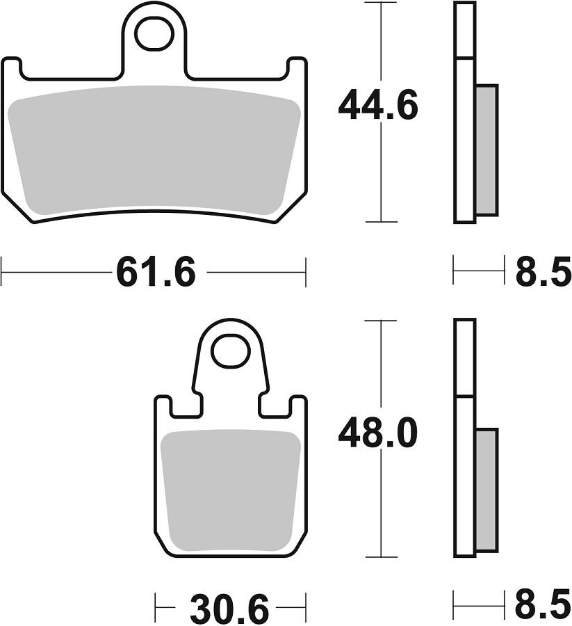 SBS BRAKE PAD DUAL SINTER DYNAMIC RACING CONCEPT 839DS-1