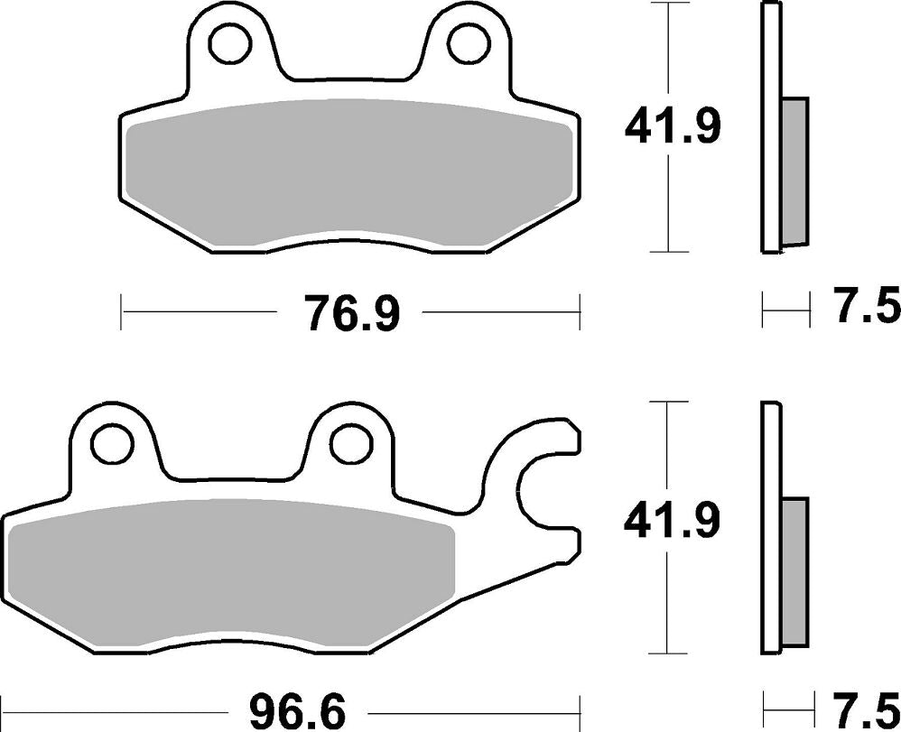 SBS BRAKE PAD DUAL SINTER DYNAMIC RACING CONCEPT 955DS-1