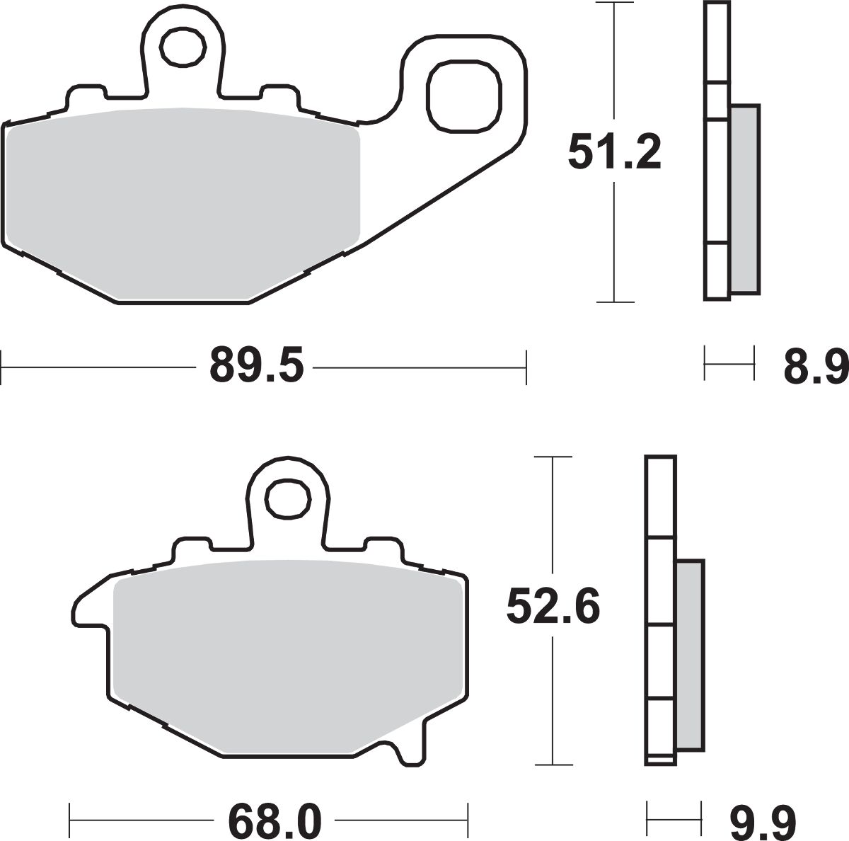 SBS BRAKE PAD SINT REAR 687LS