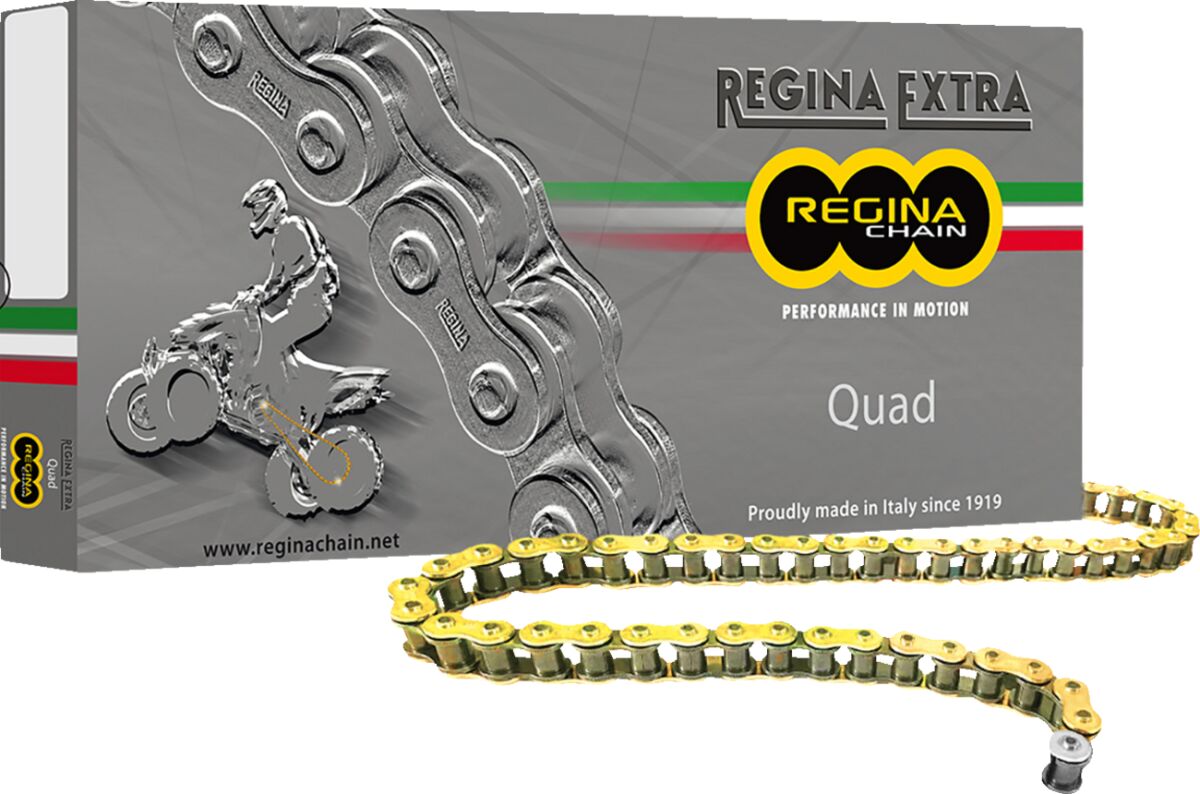 REGINA QUAD SERIES 96 CLIP LINK 520 Z-RING REPLACEMENT DRIVE CHAIN / GOLD 135QUAD/004