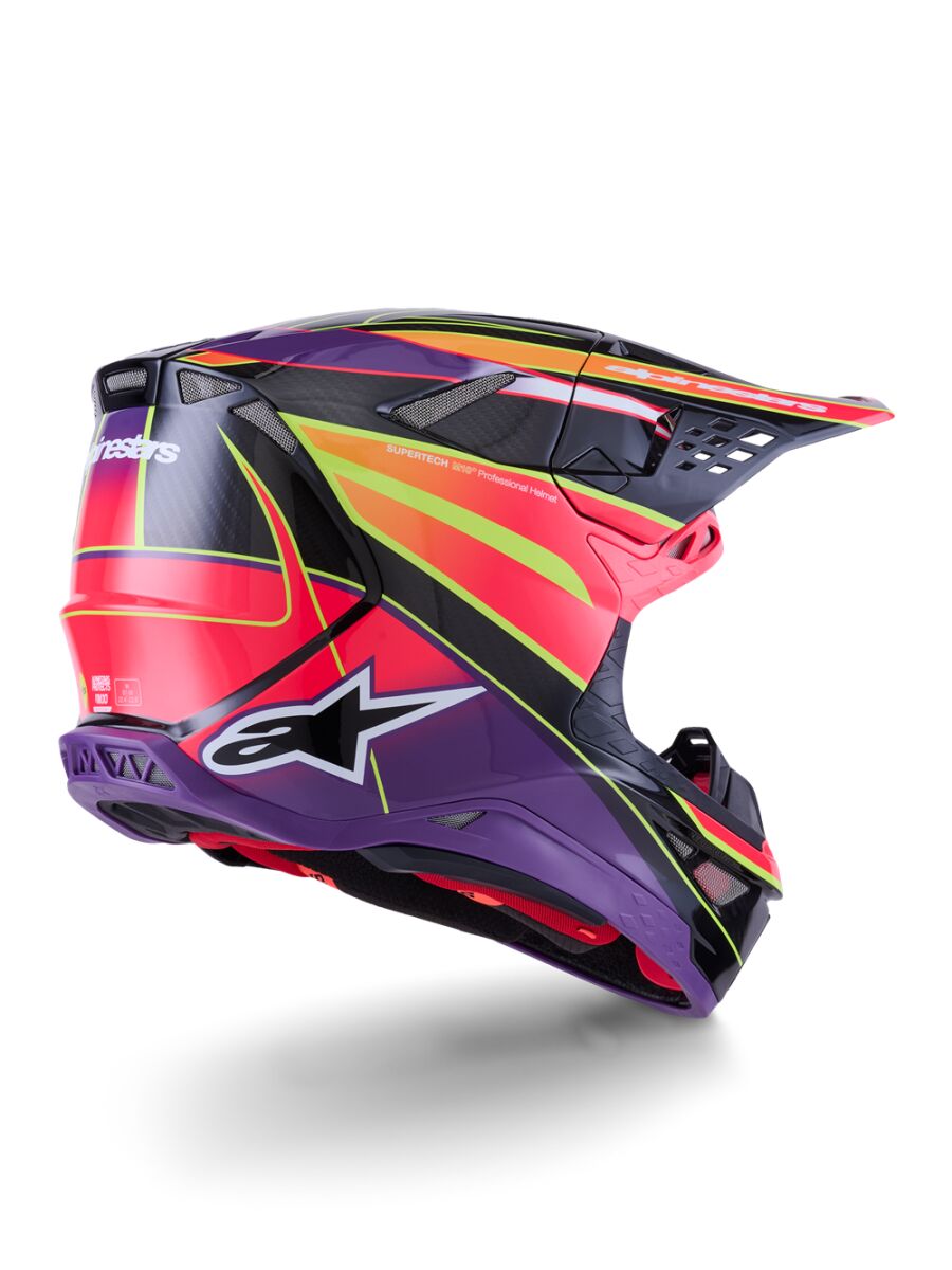 ALPINESTARS(MX) HELMET S-M10 ERA PINK/VIO/YL L 8301123-3145-L