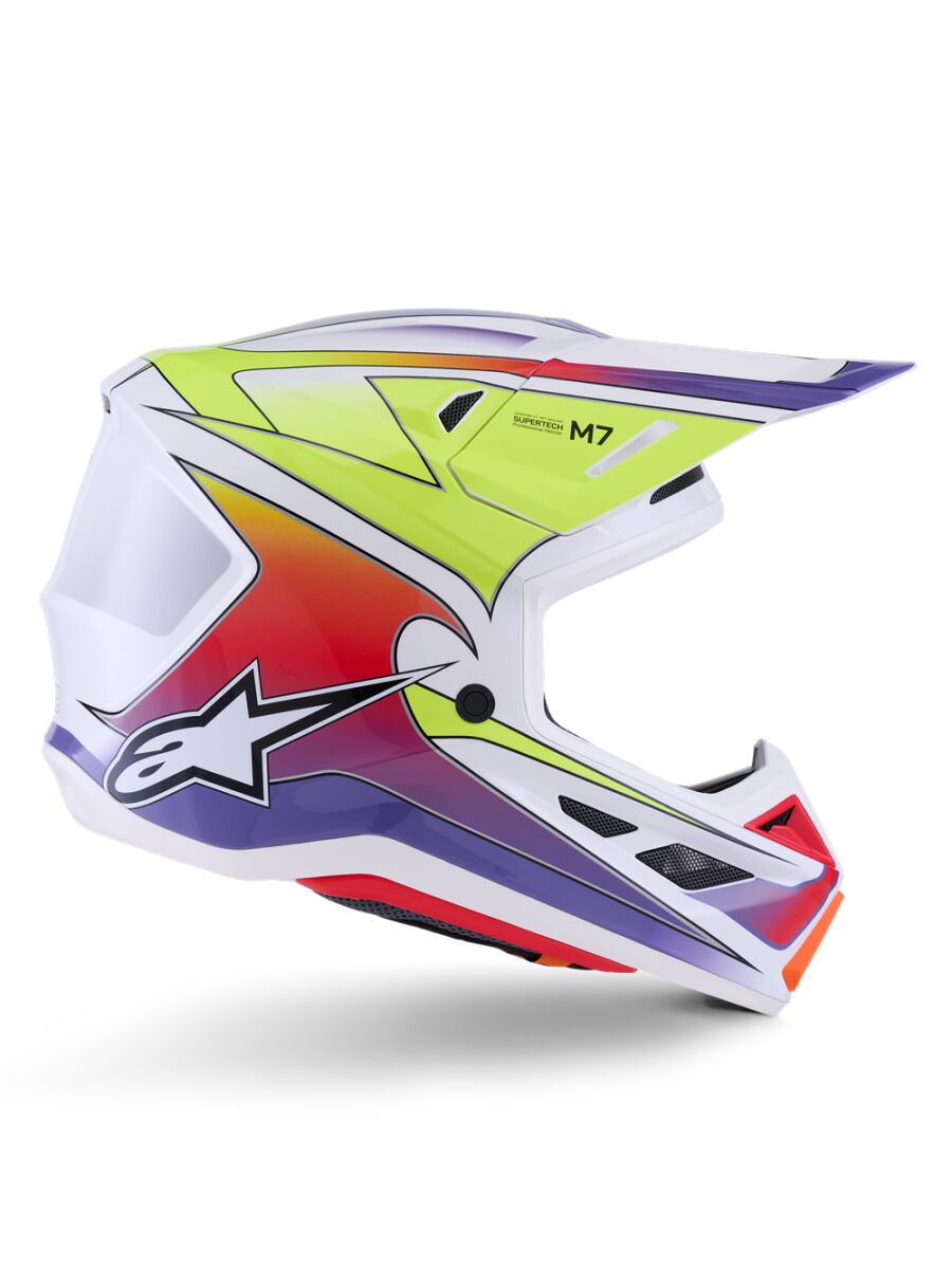 ALPINESTARS(MX) HELMET SM7 FUSE WHT/YL/PU XS 8301926-2054-XS