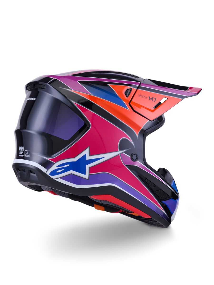 ALPINESTARS(MX) HELMET SM7 FUSE BLU/PU/PINK XS 8301926-7256-XS