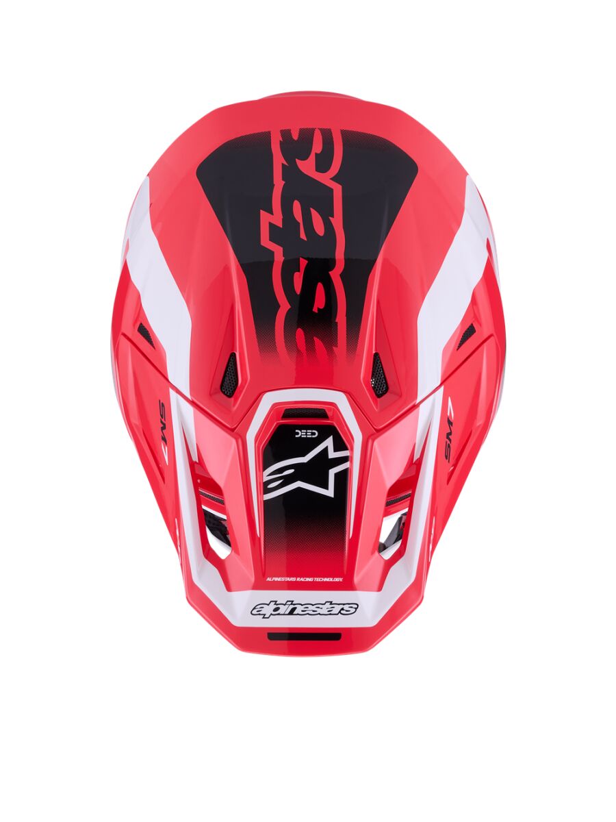 ALPINESTARS(MX) HELMET SM7 DEED RED/BLK/WH S 8302326-3139-S