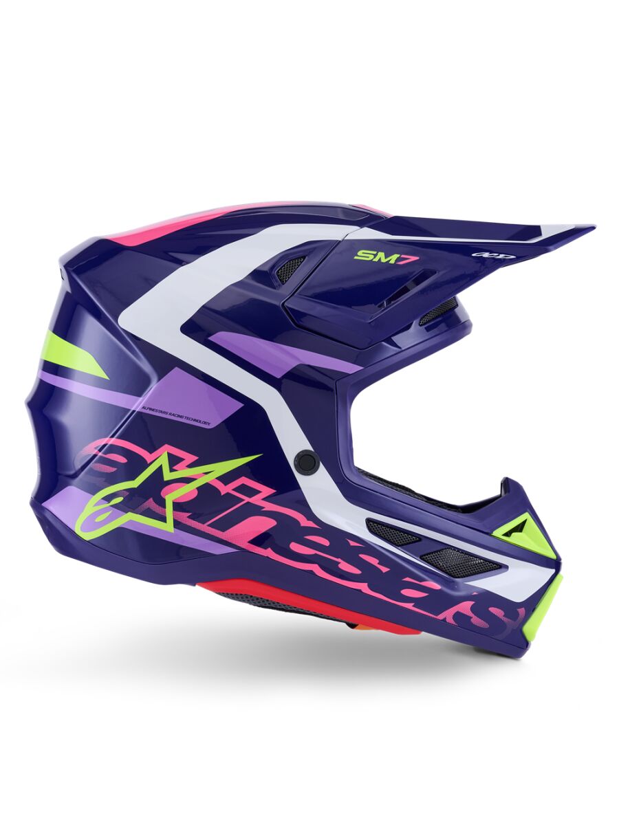 ALPINESTARS(MX) HELMET SM7 DEED PURPLE/PINK XS 8302326-3142-XS