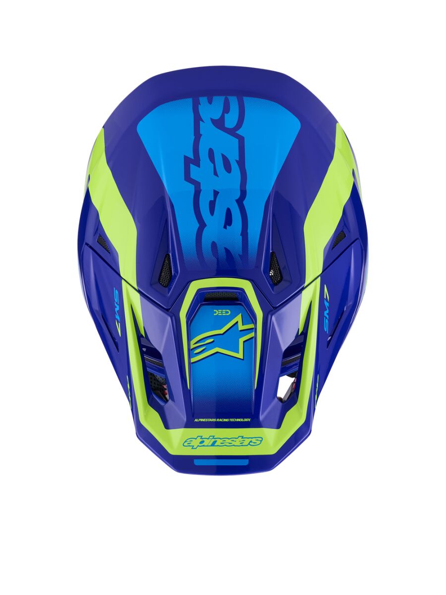 ALPINESTARS(MX) HELMET SM7 DEED BLUE/YEL L 8302326-7253-L