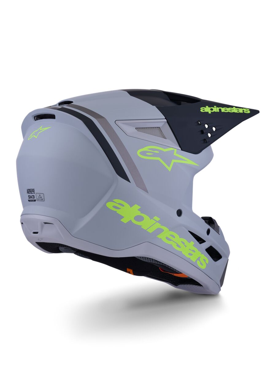 ALPINESTARS(MX) HELMET SM3 RADIUM GRAY/BLK/YL M 8300726-9510-M