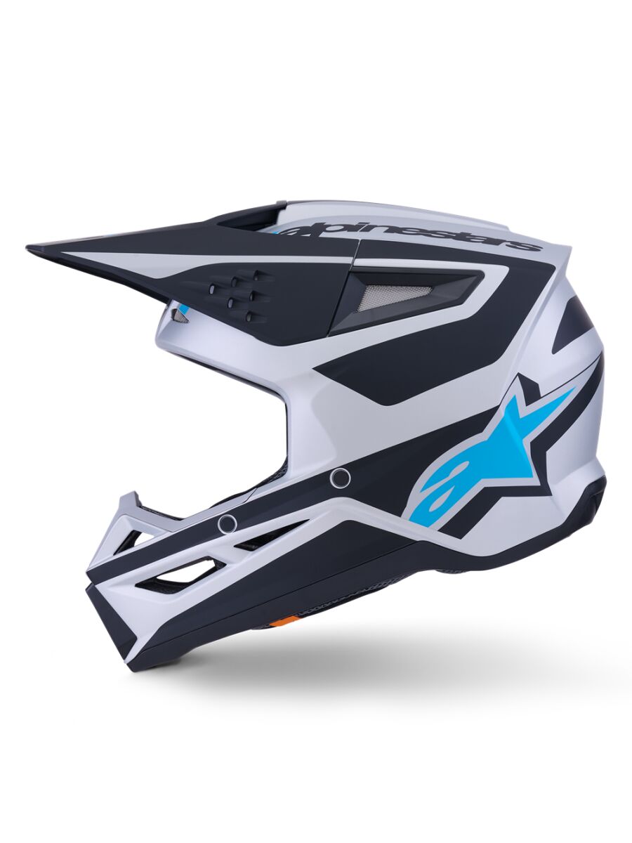 ALPINESTARS(MX) HELMET SM3 HEAT SILV/BL/BLK 2X 8300926-1949-2X