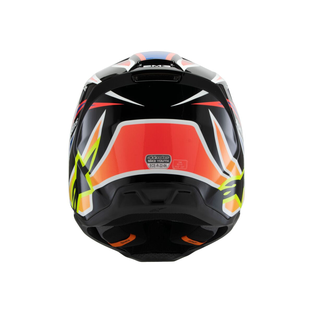 ALPINESTARS(MX) HELMET YTH SM3 WURX BLK/YL/B Y 8302125-1574-YL