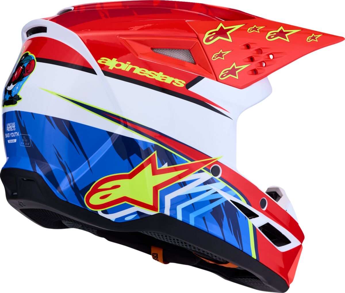 ALPINESTARS(MX) HELMET YTH SM3 FALCON RD/WH/BL 8301227-3206-YS