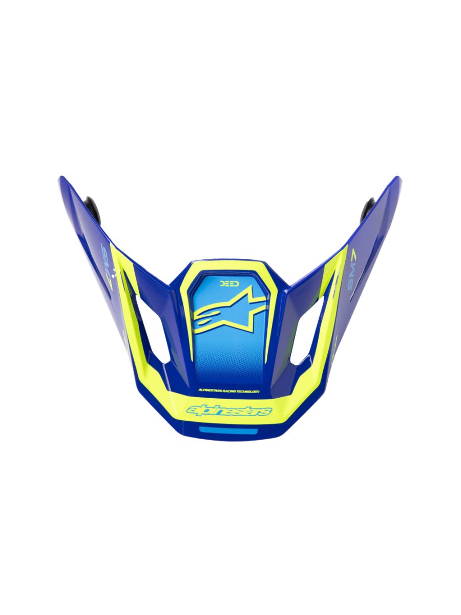 ALPINESTARS(MX) VISOR SM7 DEED BLUE/YEL 8981326-7253