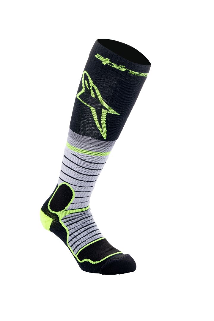 ALPINESTARS(MX) SOCK MX PRO BLK/GY/YLW S 4701524-175-S