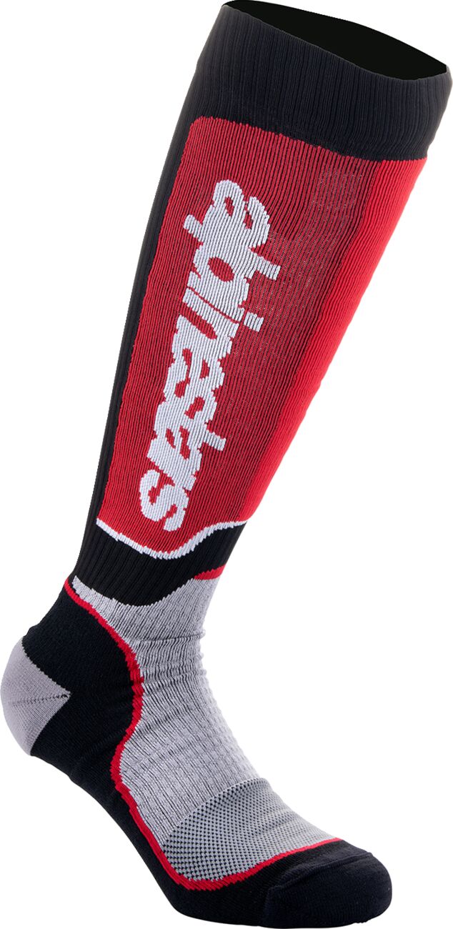 ALPINESTARS(MX) SOCK MX PLUS BLK/RED/GY M 4702324-1215-M