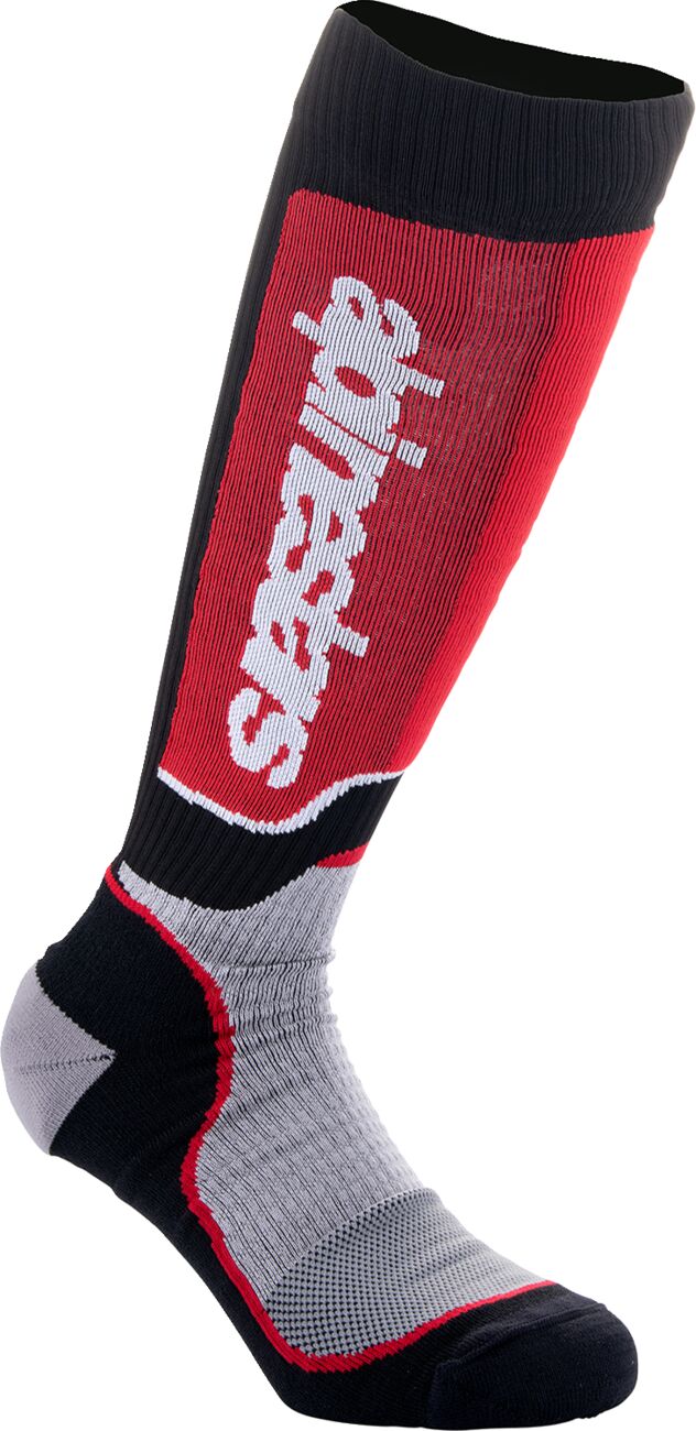 ALPINESTARS(MX) SOCK YTH MX+ BLK/RED/GY 4742324-1215-ML