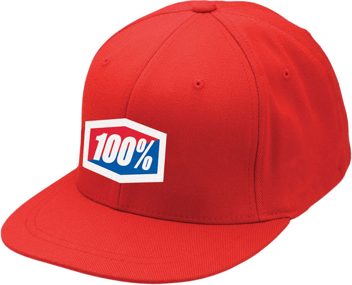 100% ESSENTIAL J FIT HAT RED L/XL 20043-00005