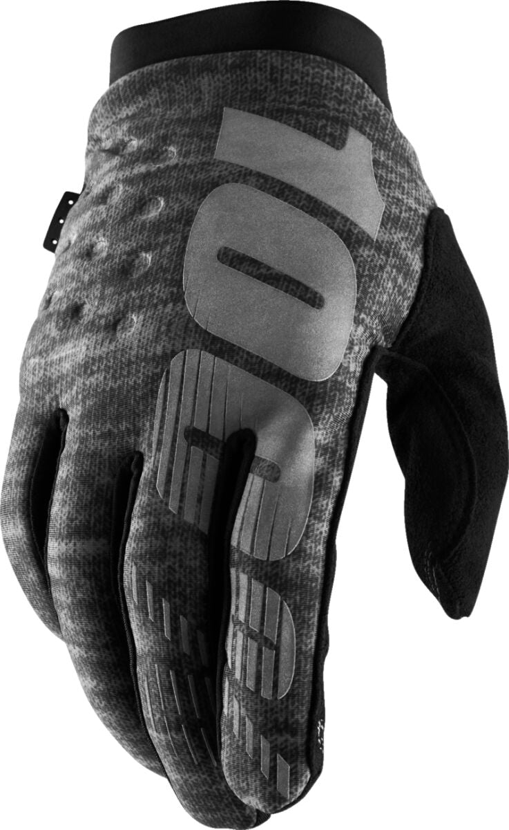 100% BRISKER COLD WEATHER GLOVES HEATHER GRAY LARGE 10003-00022