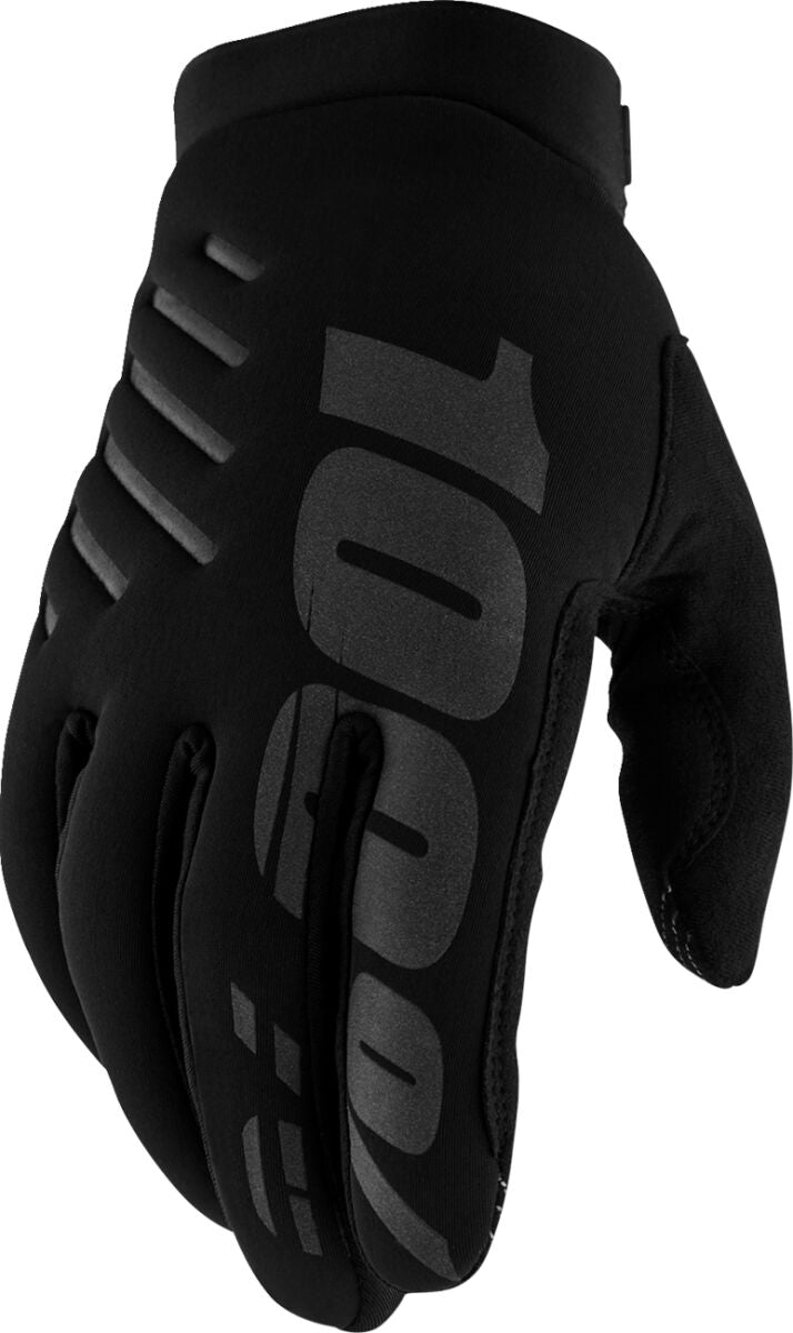 100% WOMENS BRISKER COLD WEATHER GLOVES BLACK/GRAY SMALL 10005-00001