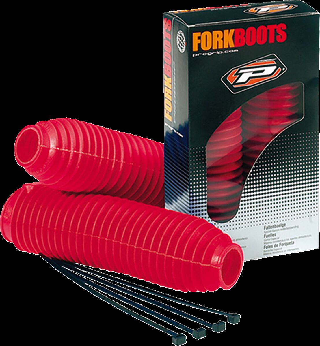 PRO GRIP FORK BOOTS THERMOPLASTIC RUBBER 2510 RED PA251045GORO