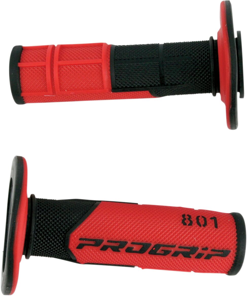 PRO GRIP GRIPS DOUBLE DENSITY OFFROAD 801 CLOSED END BLACK/RED PA080100NERO