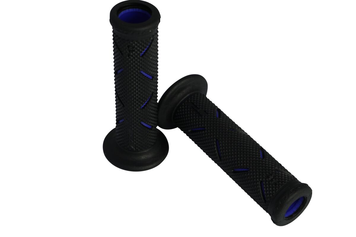 PRO GRIP GRIPS DOUBLE DENSITY ROAD 717 OPEN END BLACK/BLUE PA0717OEBL02