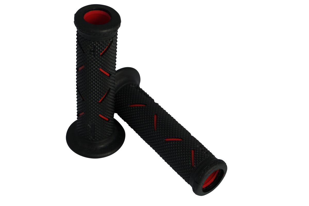 PRO GRIP GRIPS DOUBLE DENSITY ROAD 717 OPEN END BLACK/RED PA0717OERO02
