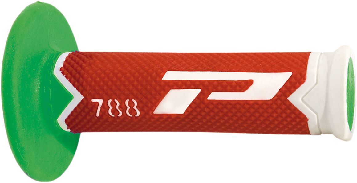 PRO GRIP GRIPS TRIPLE DENSITY OFFROAD 788 CLOSED END WHITE/RED/GREEN PA078800WRVF
