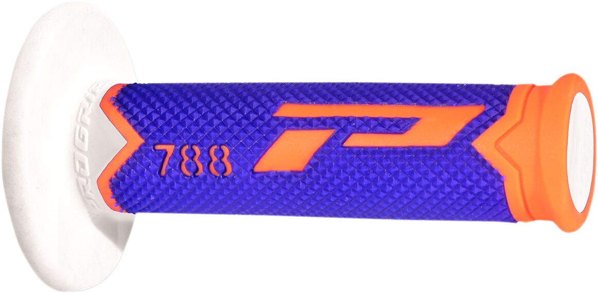 PRO GRIP GRIPS TRIPLE DENSITY OFFROAD 788 CLOSED END FLUO ORANGE/BLUE/WHITE PA078800AFBB