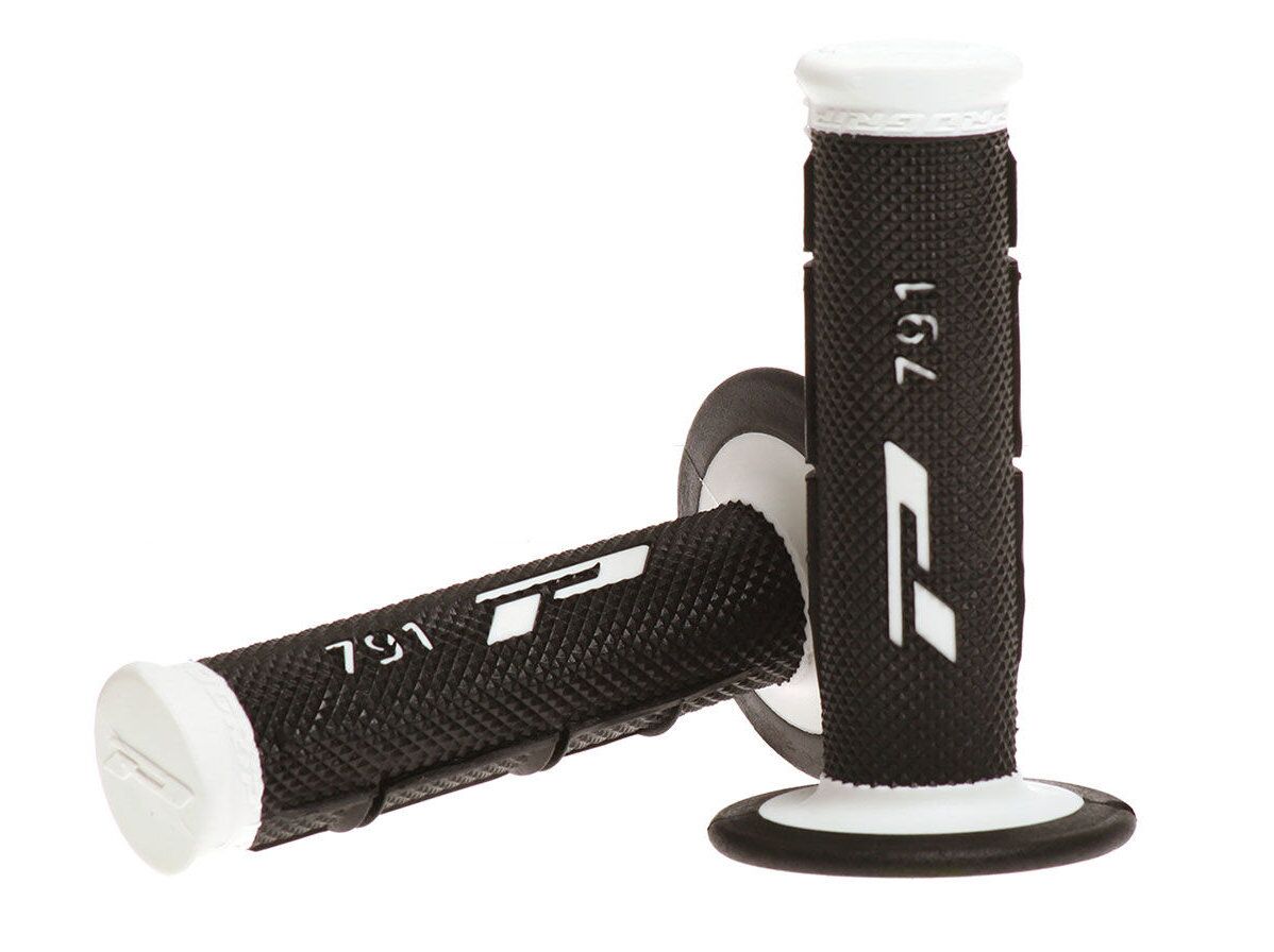 PRO GRIP GRIPS DOUBLE DENSITY OFFROAD 791 CLOSED END WHITE/BLACK PA079100BI02