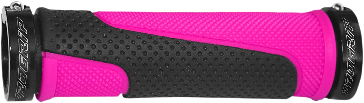 PRO GRIP 997 ATV/MTB LOCK ON DOUBLE DENSITY GRIPS OPEN END FUCHSIA/BLACK PA099722FX02