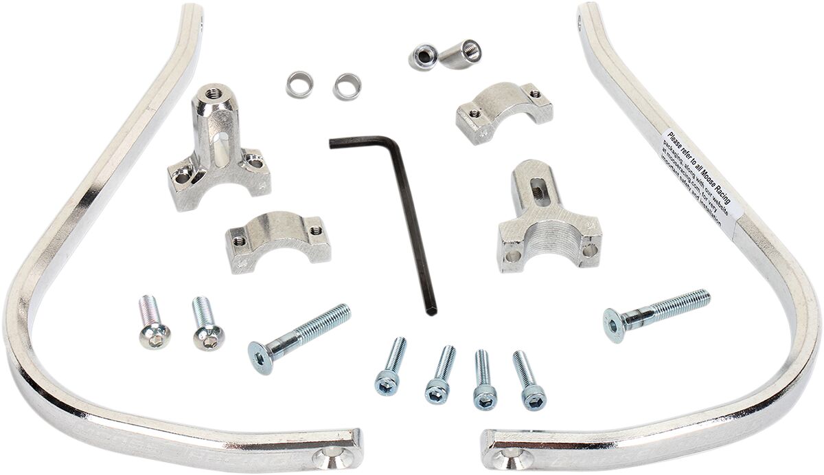 MOOSE ALUMINIUM HANDGUARDS SILVER 1 1/8" 50-4014S