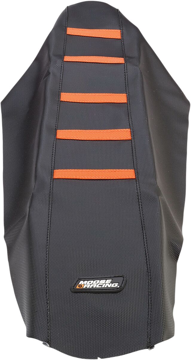 MOOSE RIBBED SEAT COVER BLACK/ORANGE KTM12507-336RT