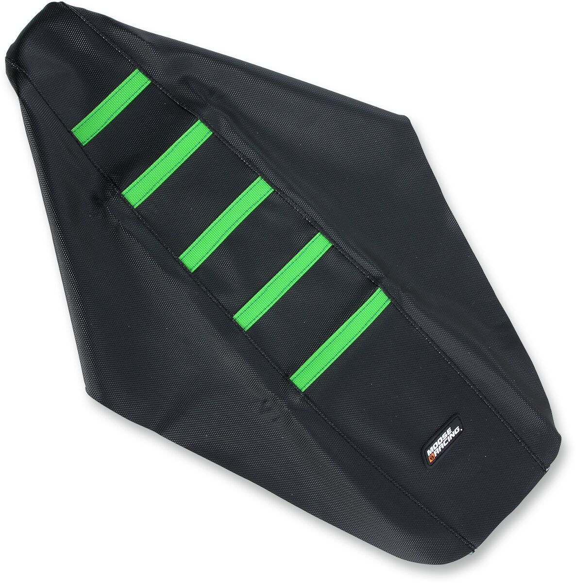 MOOSE RIBBED SEAT COVER BLACK/GREEN KXF25017-334RT