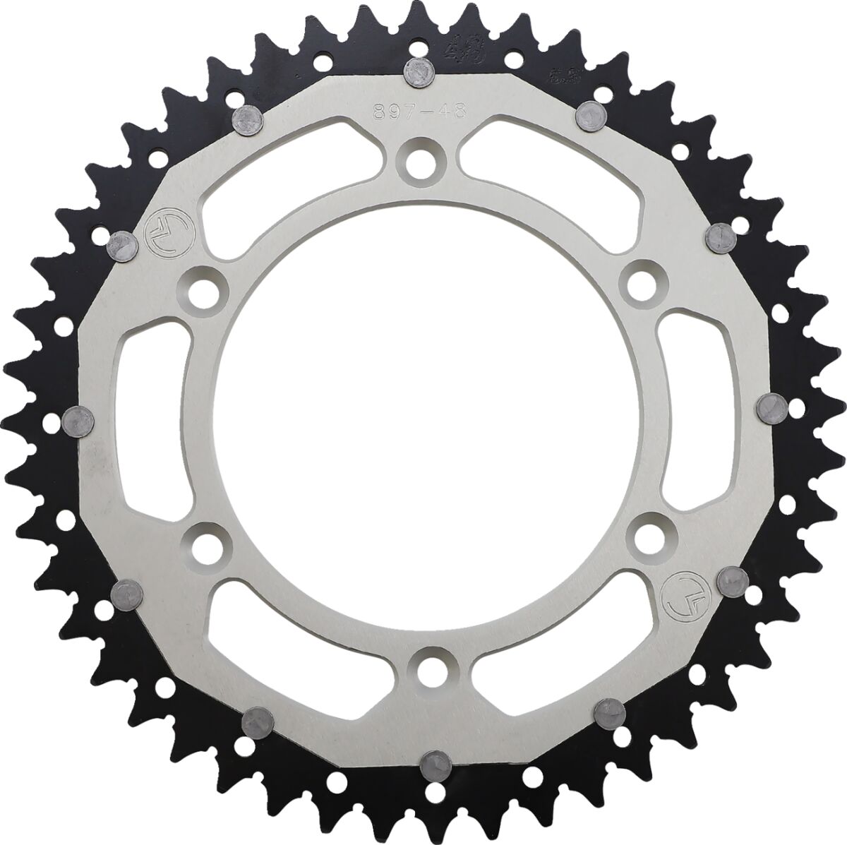 MOOSE REAR SPROCKET / 48 TEETH / 520 PITCH / SILVER/NATURAL / ALUMINIUM/STEEL 1210-897-48-11X